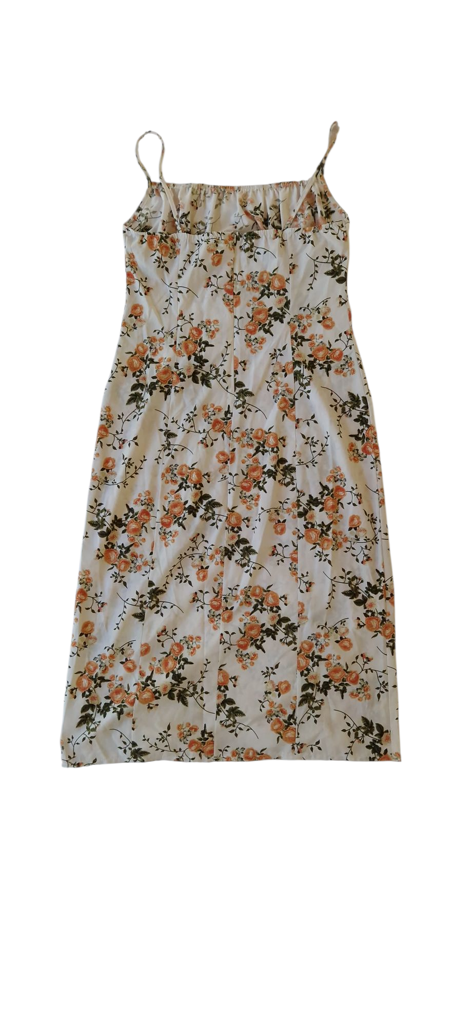 Robe blanche fleurie à bretelle