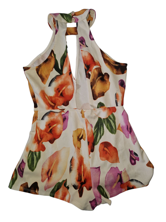 Combinaison courte à imprimé floral