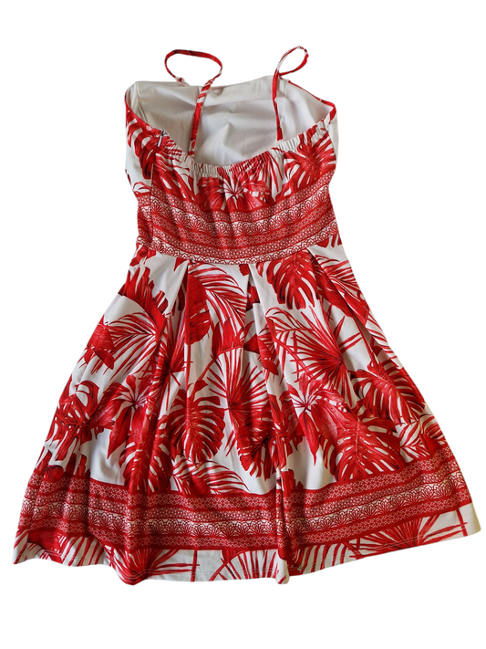 Robe fleuri rouge