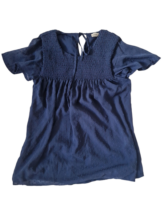 T-shirt fluide bleu marine