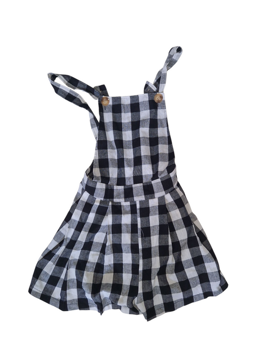 Salopette short à carreau