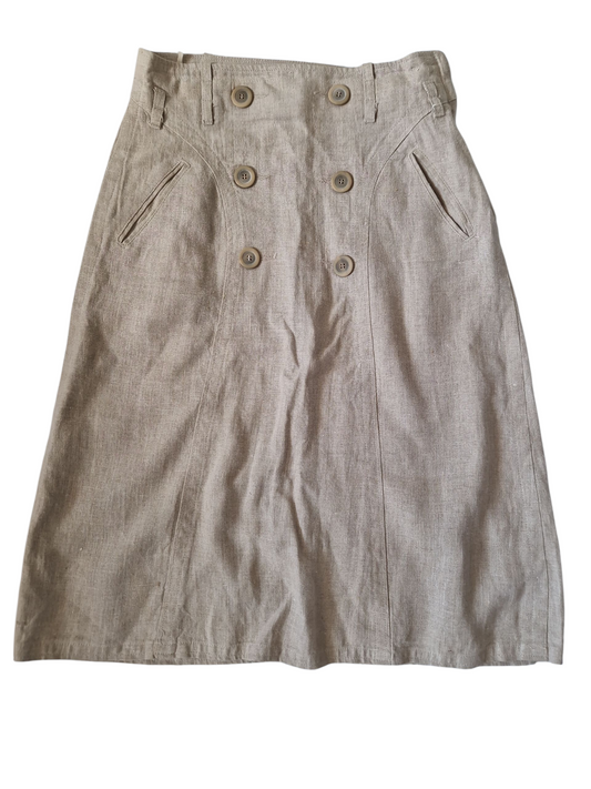 Jupe taille haute boutonnée – Style chic décontracté