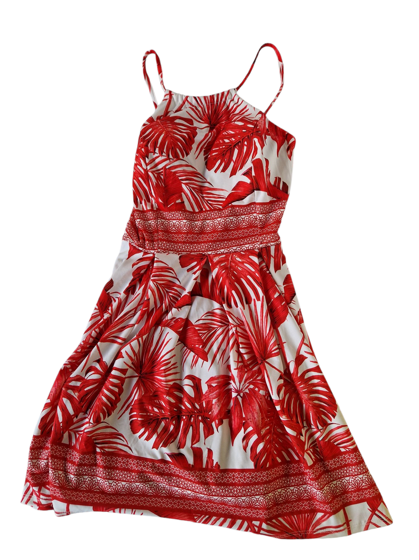 Robe fleuri rouge